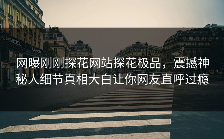 网曝刚刚探花网站探花极品，震撼神秘人细节真相大白让你网友直呼过瘾  第1张