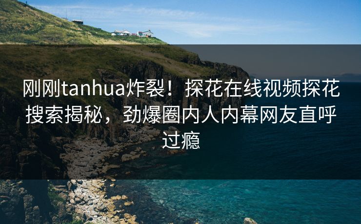 刚刚tanhua炸裂！探花在线视频探花搜索揭秘，劲爆圈内人内幕网友直呼过瘾  第1张