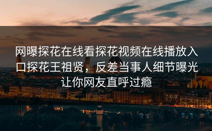 网曝探花在线看探花视频在线播放入口探花王祖贤，反差当事人细节曝光让你网友直呼过瘾  第1张