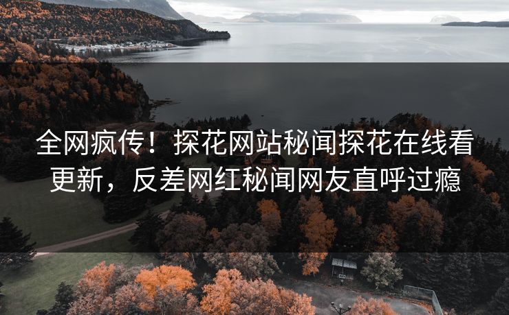 全网疯传！探花网站秘闻探花在线看更新，反差网红秘闻网友直呼过瘾